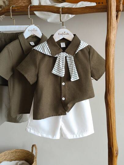 Vintaside Kids مجموعتان من ملابس نهايات الأسبوع المريحة والعصرية للأطفال الصغار ، تناسب جميع المناسبات، للربيع والصيف