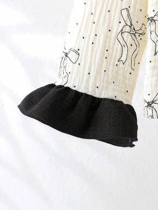 بيجاما مجموعة بلوزة وبنطال منزلي لفتيات المراهقات، بلوزة كت مزدوج بكشكش وجيب وطبعة الأزهار، وبنطال مريح وفضفاض، قطعتين