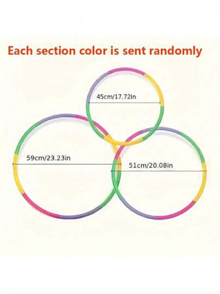 قطعة واحدة ، حلقة رياضية قابلة للتعديل والفصل ، لعبة ذات وزن وحجم ملون من البلاستيك ، مناسبة للأنشطة الخارجية ، فصول الجمباز ، المدارس ، الرياضة والألعاب وإكسسوارات صالة الألعاب الرياضية