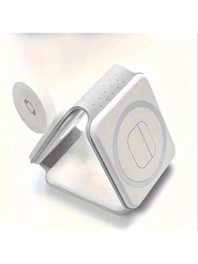 شاحن لاسلكي متعدد الاستخدامات متوافق مع اجهزة آيفون 12/13/14/15/16، 3/برو، محطة شحن لاسلكية مغناطيسية قابلة للطي متوافقة مع آيفون 16 15 14 13 12 11 إكس 8 برو ماكس/برو/ميني/بلس، متوافق مع ساعة Apple، متوافق مع ايربودز، مناسب للمكتب والسكن والمنزل