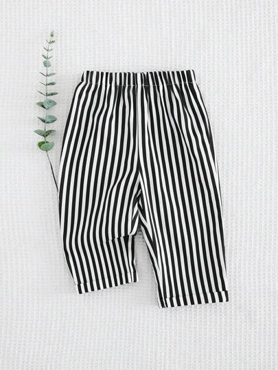 Cozy Pixies بنطلون حريمي قصير رياضي قطني بخصر مطاطي مخطط بألوان متنوعة، مرن ومريح