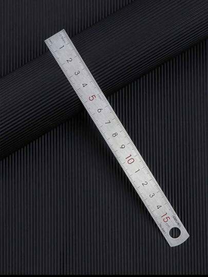 أدوات مكتبية ومدرسية قطعة واحدة مسطرة فولاذية لا صدأ بطول 15سم، مسطرة سميكة بمقياس للتطبيقات البنائية والنجارة