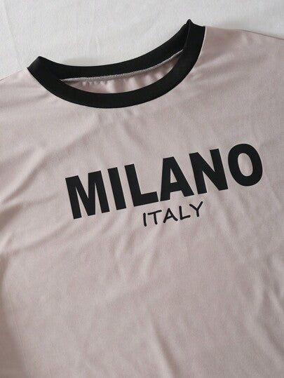 SHEIN Genkimix Kids مجموعة من 2 قطعة ملابس أولاد كاجوال رياضية، تي شيرت بأكمام قصيرة بطباعة حرفية وشورت بخصر مطاطي بطباعة حرفية، مناسبة لأنشطة كرة السلة في الصيف