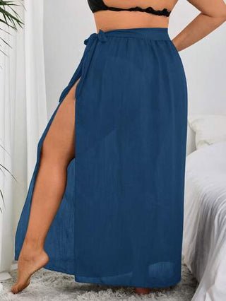 Swim Lushoire ثوب شيفون بوصلة ربطة عقدة الفراشة للمرأة ذات الحجم الكبير لاطلالات عادية أو للعطلات