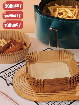 20/50/100/500 قطعة من بطانات مقلاة الهواء للاستخدام مرة واحدة، مقاومة للماء والزيت وغير لاصقة، مصنوعة من ورق البرشمان عالي الجودة، مثالية لعيد الهالوين وخبز والحلويات محلية الصنع والتجمعات العائلية وفعاليات الحفلات والمطبخ والمخبز، مناسبة للبطاطس...