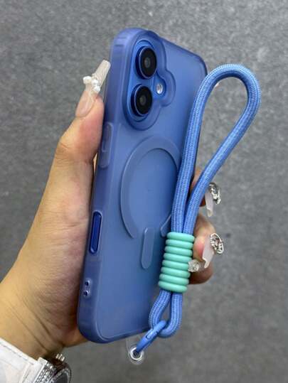 حافظة هاتف أزرق طراز جديد متوافقة مع هاتف أبل 16 برو ماكس، غطاء هاتف إيفون 16 بملمس ماط للدوبامين، إحساس فاخر بالطلب المغناطيسي، حافظة 15 برو نمط متميز مع جمهور الإنترنت، 13 درجة تصميم مضادة للصدمات ، حافظة زوجية للرجال والنساء لهاتف 16 بلس، غطاء واق