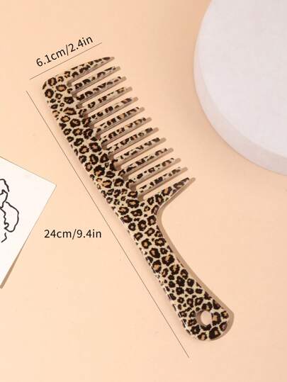 1 قطعة مشط أسنان عريض بنمط نمر، فرشاة شعر ذات مقبض، فرشاة شعر عالية الجودة، فرشاة تدليك، فرشاة شعر متينة مناسبة للشعر الطويل والرطب أو المجعد، تقلل تساقط الشعر والقشرة والصداع، تقلل التكسير، متعددة الاستخدامات لكلا الجنسين