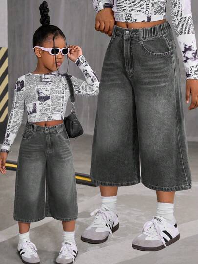 شورتات جينز واسعة مرتخية وترتيب الفتيات/المراهقات، مرتخية، كاجوال، تنظيف، نعومة، ريترو، ساق مستقيمة وواسعة، قماش رقيق، ربيع/صيف