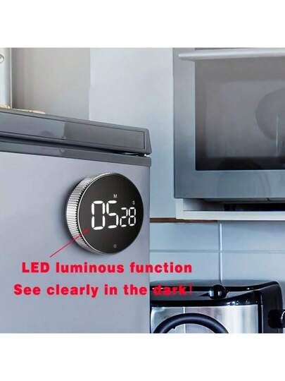 SOKANY ساعة توقيت دائرية متعددة الوظائف. عداد تنازلي إيجابي. تعمل بالبطاريات (3 بطاريات رقم 7). تصميم شاشة LED كبيرة. وظيفة التوقيت. وضع كتم الصوت قابل للضبط ب- 3 سرعات. الدوران الأمامي والخلفي. مع جذب مغناطيسي. سهلة الوضع في أماكن متعددة. جهاز واحد لأغرا