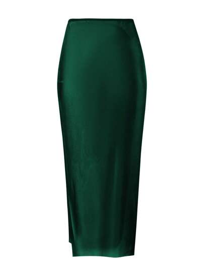 Swim Oasis قطعة واحدة من ملابس السباحة قياس كبير باللون الأحادي مزين بلمسات معدنية مع تنورة غطاء ، ملابس استخدام يومي/شاطئ بسيطة للنساء ، صيف