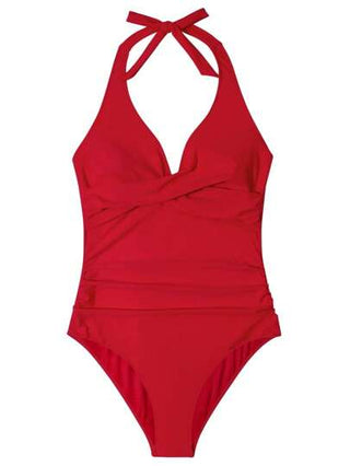 مايوه حريمي قطعة واحدة 1 قطعة بذلة سباحة متواضعة مزخرفة بطبعات أوراق ذات ألوان متنوعة للنساء والفتيات ، ملائمة للشاطئ والأجازات