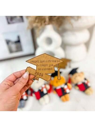 1 قطعة هدية التخرج الشخصية، نص قابل للتخصيص، ديكور، أزياء، ديكور، هدية صديق، هدية التخرج، هدية خشبية