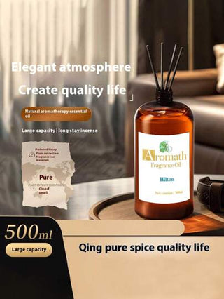 500مل زيت أساسي ، سائل معطر للإعادة التعبئة في موزع الروائح الفوق صوتي ، موزع البوص ، موزع روائح بدون لهب