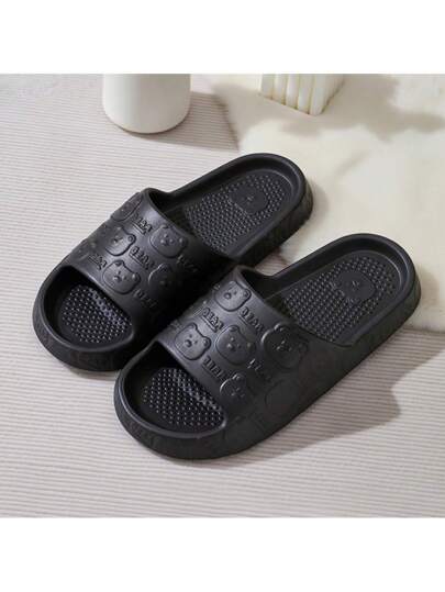 نعال داخلية مريحة لا تنزلق مصنوعة من EVA للنساء، تصميم دب جميل، مناسبة للاستخدام المنزلي الصيفي