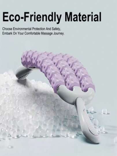 1 قطعة عصا حاملة لدليك اليدوي، أداة تدليك يدوية، دبوس تدليك العضلات، مدلك مريح للياقة البدنية والرياضات مثل اليوغا، عصا تدليك للظهر للخارج