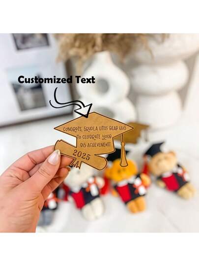 1 قطعة هدية التخرج الشخصية، نص قابل للتخصيص، ديكور، أزياء، ديكور، هدية صديق، هدية التخرج، هدية خشبية