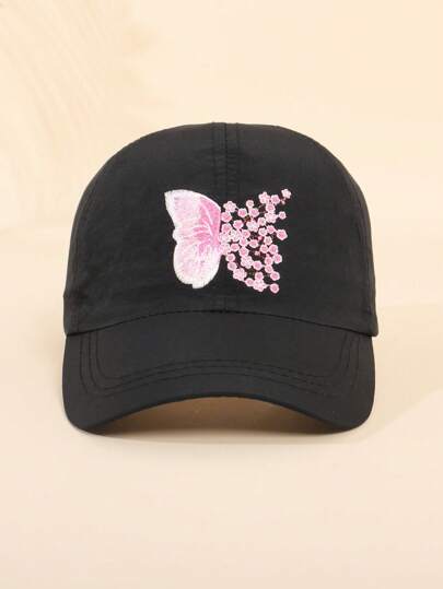 قبعة شمس كاجوال أزرار لتجميع الشعر بذيل الحصان، واقية من الشمس، طراز بلون سادة للأطفال قطعة واحدة