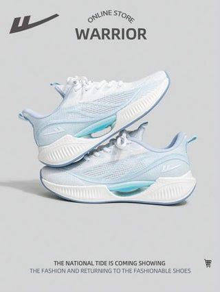 WARRIOR زوج من الحذاء الرياضي الكاجوال المسطح والشبكي للنساء، تصميم عصري ومتعدد الاستخدامات