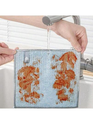 4 قطع/8 قطع/12 قطعة قماش تنظيف قشر جوز الهند ثنائي الاستخدام جاف ورطب، قماش تنظيف ماص للمطبخ، لاستخدامه في أواني الطهي والأحواض وأسطح المائدة والموقد