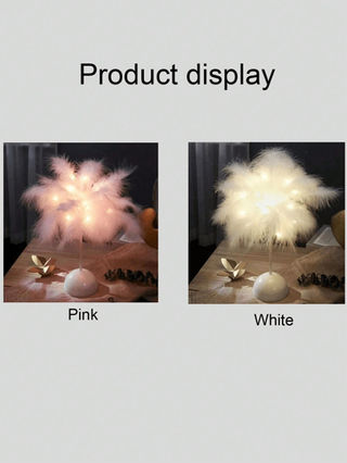 1 قطعة أضواء زخرفية بريشة LED، مصباح طاولة دافئ وعاطفي للزينة داخل غرفة النوم، يعمل بالبطارية، مناسب للهدايا، وحدة إضاءة ساحرة