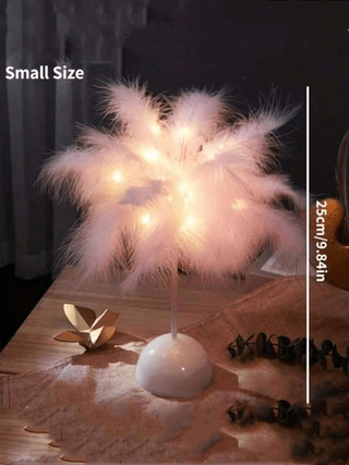 1 قطعة أضواء زخرفية بريشة LED، مصباح طاولة دافئ وعاطفي للزينة داخل غرفة النوم، يعمل بالبطارية، مناسب للهدايا، وحدة إضاءة ساحرة