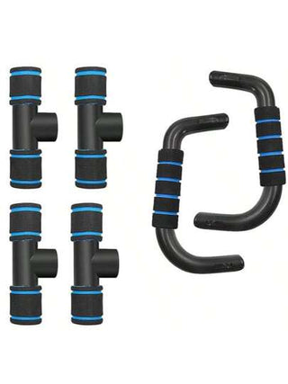 قطعتان مقابض مبطنة على شكل H لحامل الضغط للصدر والذراعين لصالة الألعاب الرياضية بالمنزل، قواعد مضادة للانزلاق ومحمولة مع حقيبة OPP ، معدات لياقة داخلية/خارجية لصالات الألعاب الرياضية للرجال والنساء