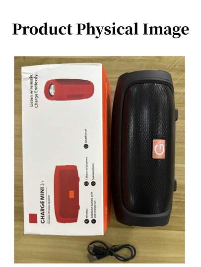 1 سماعة خارجية لاسلكية القنوات للباس ذات مضخم صوت، بطاقة اتصال لاسلكي ومنفذ فلاشة USB، سماعة محمولة للخارج بتقنية صوت محيطي ثلاثي الأبعاد