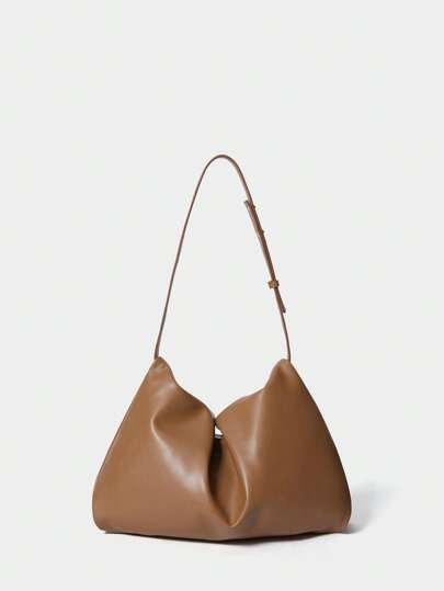 SHECARRY 1 حقيبة كتف لون أساسي بسيطة للنساء، للاستخدام اليومي الكاجوال