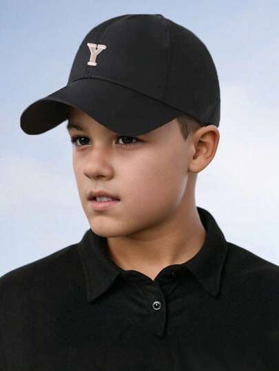 قبعة سائق الشاحنة للأطفال المزين بنموذج 26 حرف مطبوع، قبعة أنيقة متعددة الاستخدامات مناسبة للفتيان والفتيات في مناسبات العودة إلى المدرسة والارتداء اليومي والملابس الرياضية الشوارعية