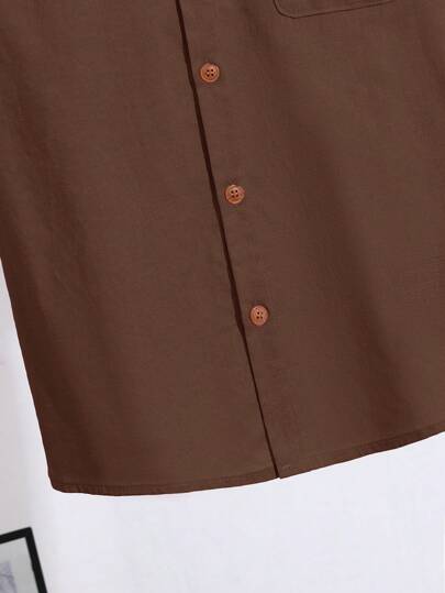 SHEIN قميص قصير الأكمام فضفاض مريح للمراهقين