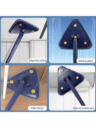 قطعة واحدة من طقم المسح متناهي الامتصاص من األياف الدقيقة، أقراص تنظيف قابلة لإلعادة لاألرضيات والجدران والسقوف، أداة تنظيف متعددة األسطح (بالط وأخشاب صلبة وأرضيات خشبية)