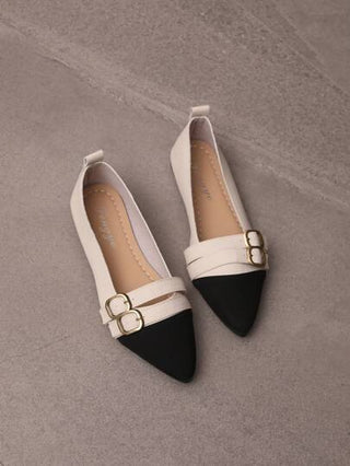 أحذية نسائية مسطحة براس مدبب، بلون متعدد من التصميم الرقعي، أنيقة كاجوال تناسب جميع الملابس ، بقاع ناعم، مناسبة للارتداء في المكتب أو المنزل في الربيع والصيف