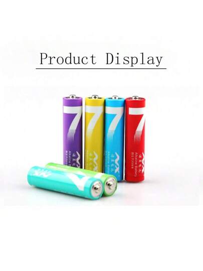 بطارية AAA قلوية بجهد 1.5 فولت رقم 7، مناسبة لوحدات التحكم عن بعد، ساعة منبه، جرس الباب، موقد المياه الساخنة، مصباح يدوي، لوحات الألعاب، بندقية، بطارية متينة وطويلة الأمد، عمر بطارية عالي، خالية من الزئبق، بطارية