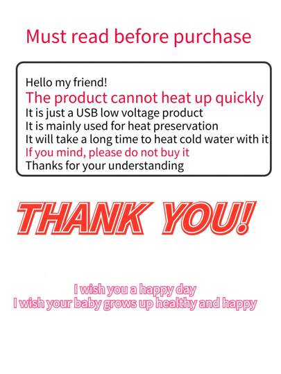 قطعة واحدة من الحضانة البلاستيكية لتسخين زجاجات الأطفال، قابلة للتعديل 5 درجات، إكسسوارات للطفل محمولة خارجيا لزجاجات وأكواب المياه مع غطاء عازل، مناسبة لمعظم أحجام الزجاجات (تذكير الاستخدام: مخصصة للحفاظ على الحرارة فقط، لا يمكن تسخينها بسرعة، مزودة بكبل