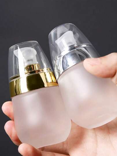 1/3 حبة حاوية تجميل قابلة للتعبئة، زجاجة زجاجية مع غطاء للكريمات والمستحضرات السفرية، حاوية صغيرة محمولة لإنتاج مستحضرات العناية بالبشرة، زجاجة بخاخ، حاوية لصب العطور، إكسسوارات سفر وحمام ضرورية