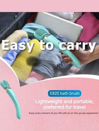 فرشاة حمام كهربائية من السيليكون قابلة للشحن، ذات وظائف متعددة وذات اهتزاز، أداة قابلة للغسل لتدليك الظهر