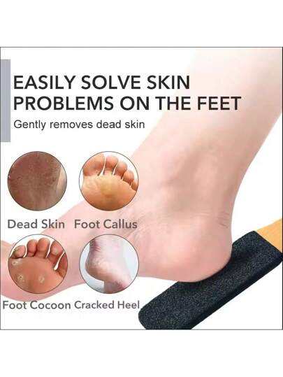 أدوات العناية بالقدمين حجر البوميس لإزالة الكالوس والبثور من القدمين، فرشاة قدم للتقشير والتنعيم، مبراة قدم كبيرة للعناية والتقشير