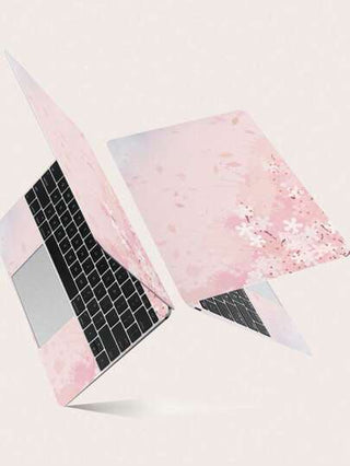 ملصقات لابتوب 15 انش نمط زهر DIY 2 قطع