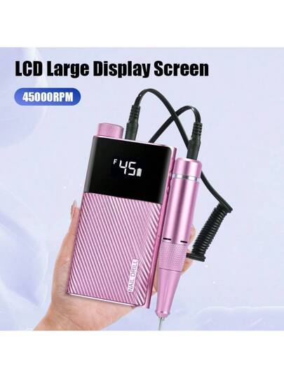 duofu آلة تنظيف الأظافر بطراز قابل للشحن بسرعة تصل إلى 45000 لفة في الدقيقة، ملحقات أظافر، طلاء أظافر جل، ساندر، أداة احترافية مجموعة المانيكير للنساء والسيدات كهدية للطبيب والمعلم