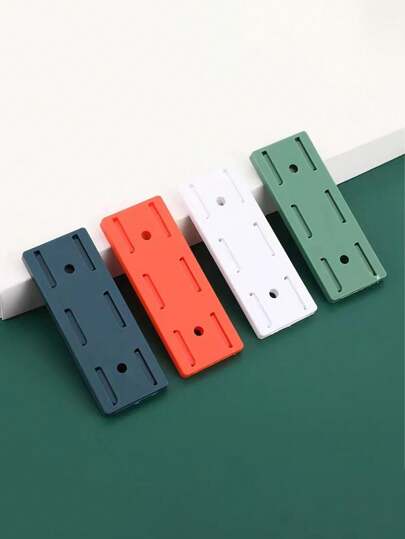 حامل مقبس بدون ثقب، صندوق تخزين سلك التمديد، مناسب للمطبخ والمنزل والمكتب، قابل للتعليق على الحائط، حامل مقبس للسطح الملصق ذاتيًا، خطاف عملي