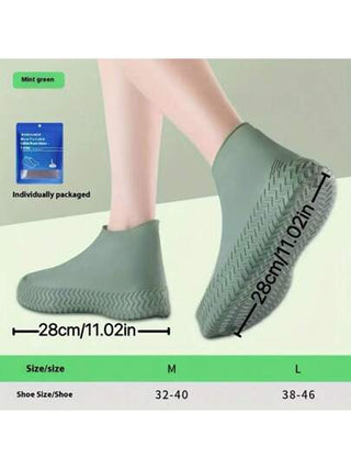 زوج من أغطية الأحذية المانعة للانزلاق و المقاومة للماء من السيليكون للخارج، بوت مطر سميكة للرجال والنساء، مناسبة للبستنة والعطلات والديكور المنزلي وحفلات الزفاف والسفر والنزهات والتخييم والملحقات الصيفية والشاطئ