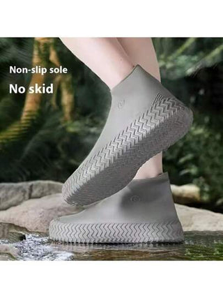 زوج من أغطية الأحذية المانعة للانزلاق و المقاومة للماء من السيليكون للخارج، بوت مطر سميكة للرجال والنساء، مناسبة للبستنة والعطلات والديكور المنزلي وحفلات الزفاف والسفر والنزهات والتخييم والملحقات الصيفية والشاطئ