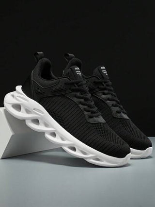 أحذية رياضية كاجوال من النسيج المضفر، متعددة الاستخدامات ذات لون أساسي صلب ، أربطة رباط منخفضة القمة مريحة ، طباعة حرفية كاجوال مخصصة للرجال