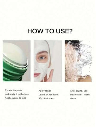 O'CHEAL 40 جرام عصا قناع صلبة - تطهير عميق، منقي المسام، وقناع وجه مغذي لبشرة متألقة - مريح، صديق للسفر، وسهل الاستخدام