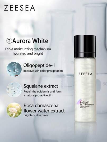 Zeesea بخاخ تثبيت المكياج مرطب ذو تأثير طويل الأمد، مرطب للبشرة الجافة، يرطب بدون إزالة المكياج، يتحكم بالزيوت، تثبيت سريع للمكياج