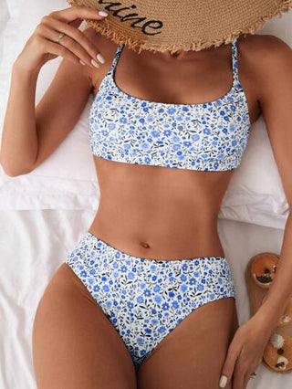 Swim بكيني سباغيتي بنقشة زهور للنساء، مناسب للصيف