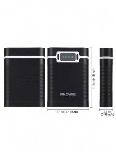 صندوق الطاقة المحمول القابل للإزالة 18650 ببطارية ليثيوم آيون غير ملحوم، علبة بطارية محمولة USB غير ملحومة (البطاريات غير مضمنة)