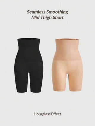 Shape قطعتان بنطال سيدات نِسَاء من بِنَائه الخصر العالي بلون صلب للارتداء اليومي