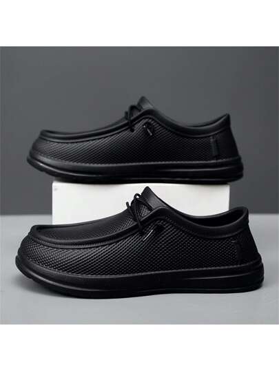 بوت المطر المضادة للانزلاق للرجال ، بوت عمل المطبخ المقاومة للماء ، بوت المطر اليابانية الأنيقة ، بوت طهي باللون الأسود