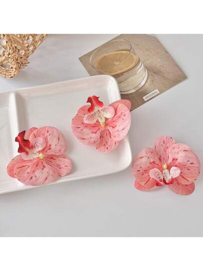 زوج واحد من أحذية الزينة المزينة بزهور الفراشة ونجمة البحر، ديكور للشعر والإكسسوارات اليدوية للزينة والمطرزات والكعك واحتفالات أعياد الميلاد والحفلات الراقصة بدون مشبك